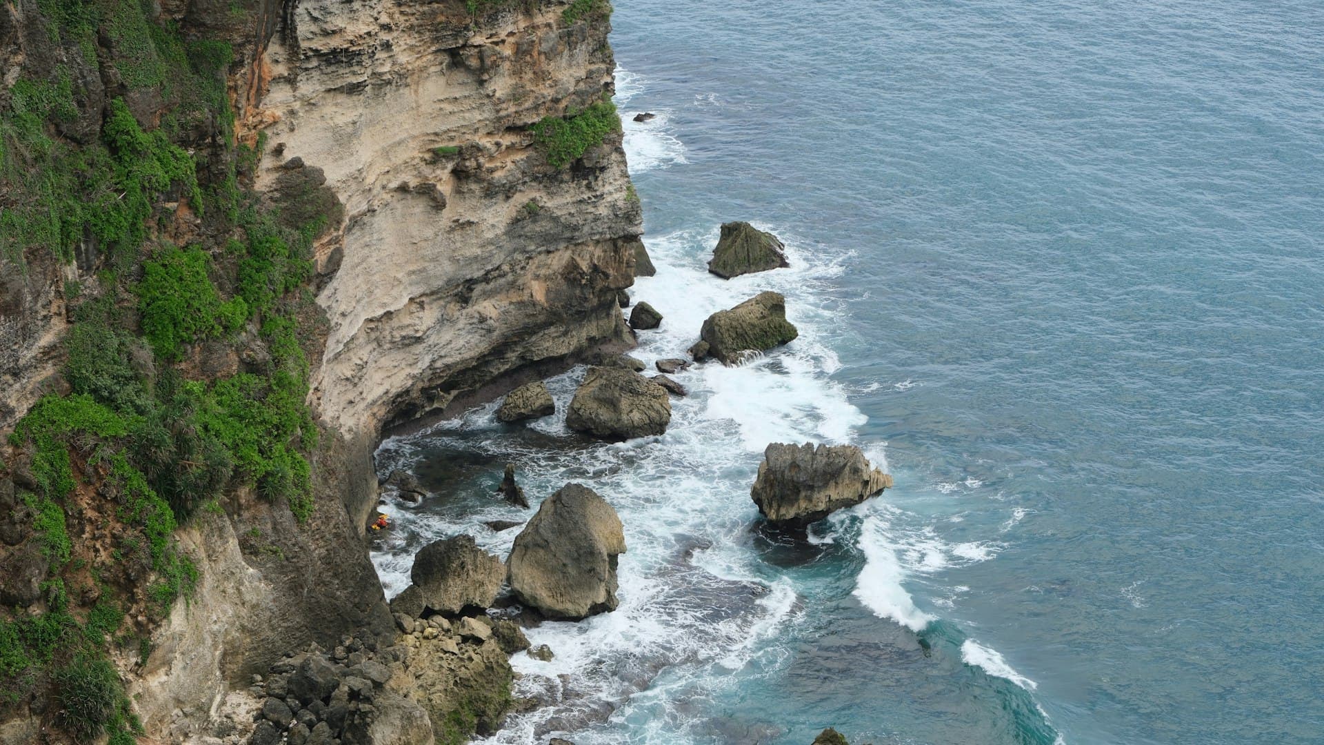 Coastal cliffs and ocean in Bali
